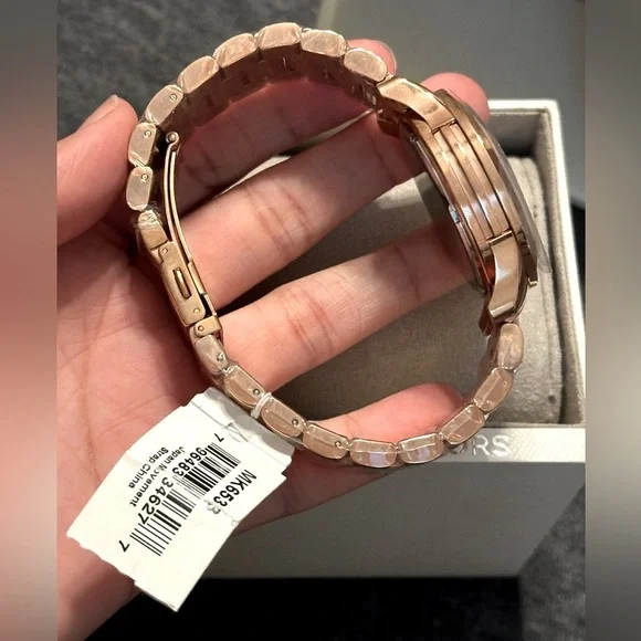 Michael Kors Women’s Runway Baguette Crystals Rose Gold Watch 40mm MK6533 - Picture 7 of 11